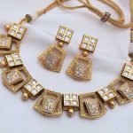Premium Quality Gold Plated Necklace Set With Earrings