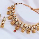 Premium Quality Gold Plated Necklace Set With Earrings